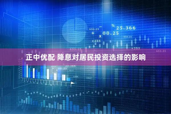 正中优配 降息对居民投资选择的影响