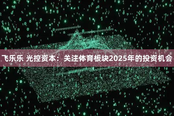 飞乐乐 光控资本：关注体育板块2025年的投资机会
