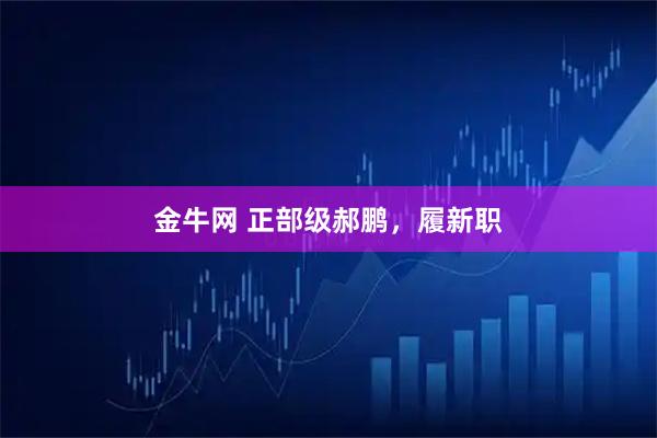 金牛网 正部级郝鹏，履新职