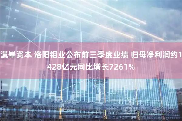 漢崋资本 洛阳钼业公布前三季度业绩 归母净利润约1428亿元同比增长7261%